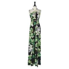 Sleeveless jersey jumpsuit with flower print ROBERTO CAVALLI New with tag