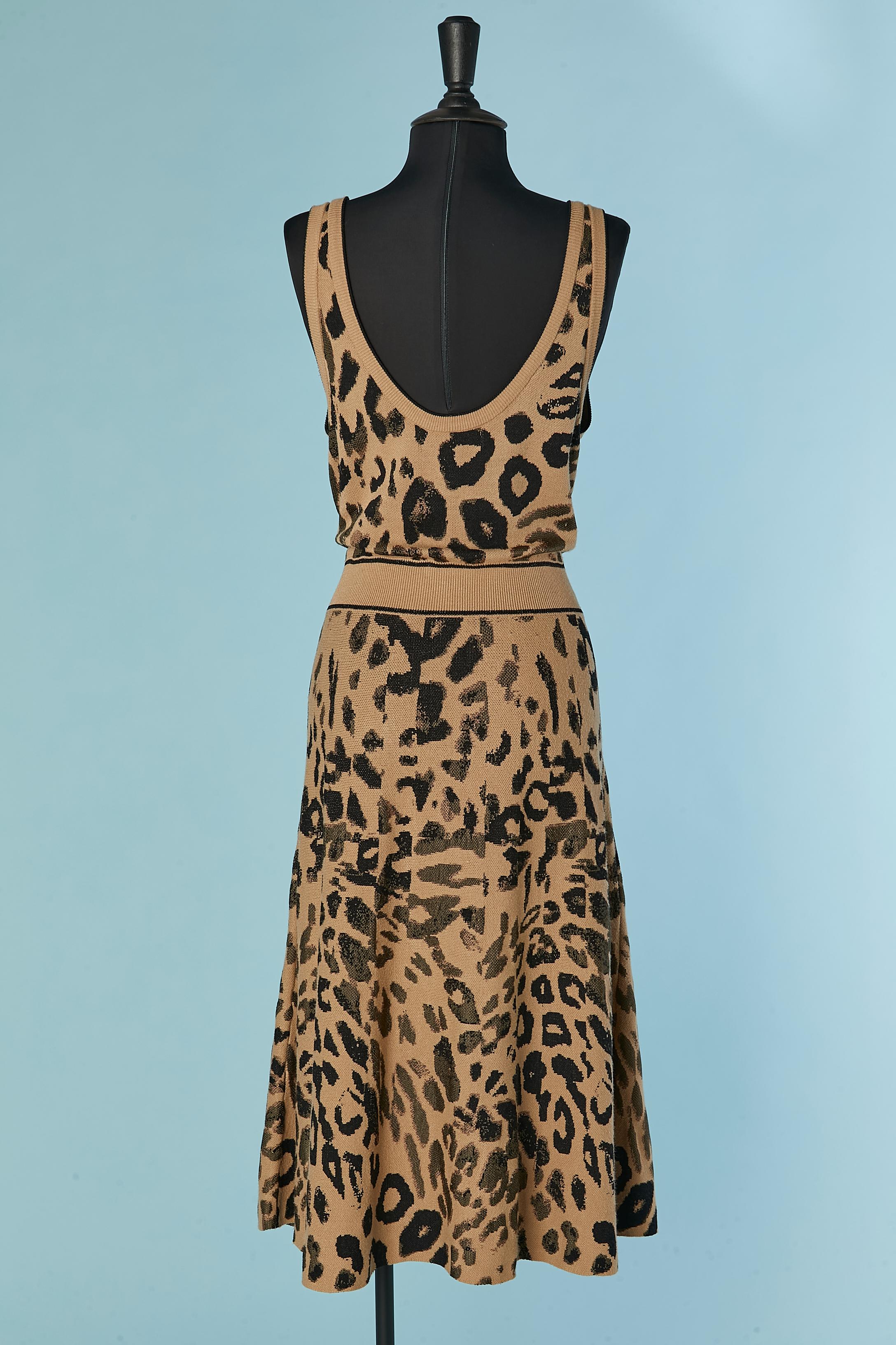 Sleeveless knit jacquard dress with animal pattern RACHEL For Sale 1
