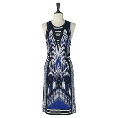 Sleeveless knit jersey jacquard dress ROBERTO CAVALLI