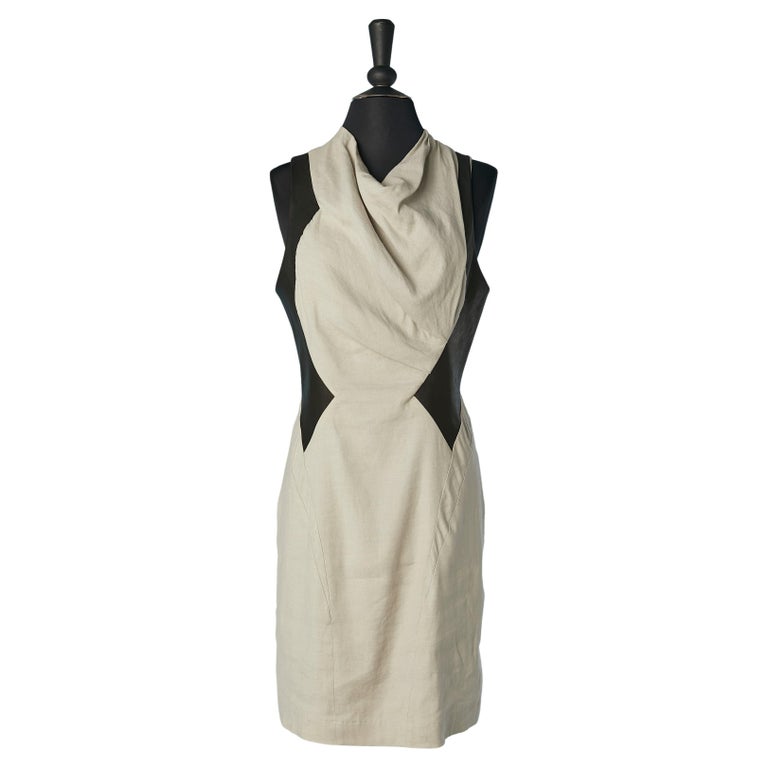 knee length dresses for ladies Helmut Lang Spring 2001 perforated leather dress – Algo Bazaar