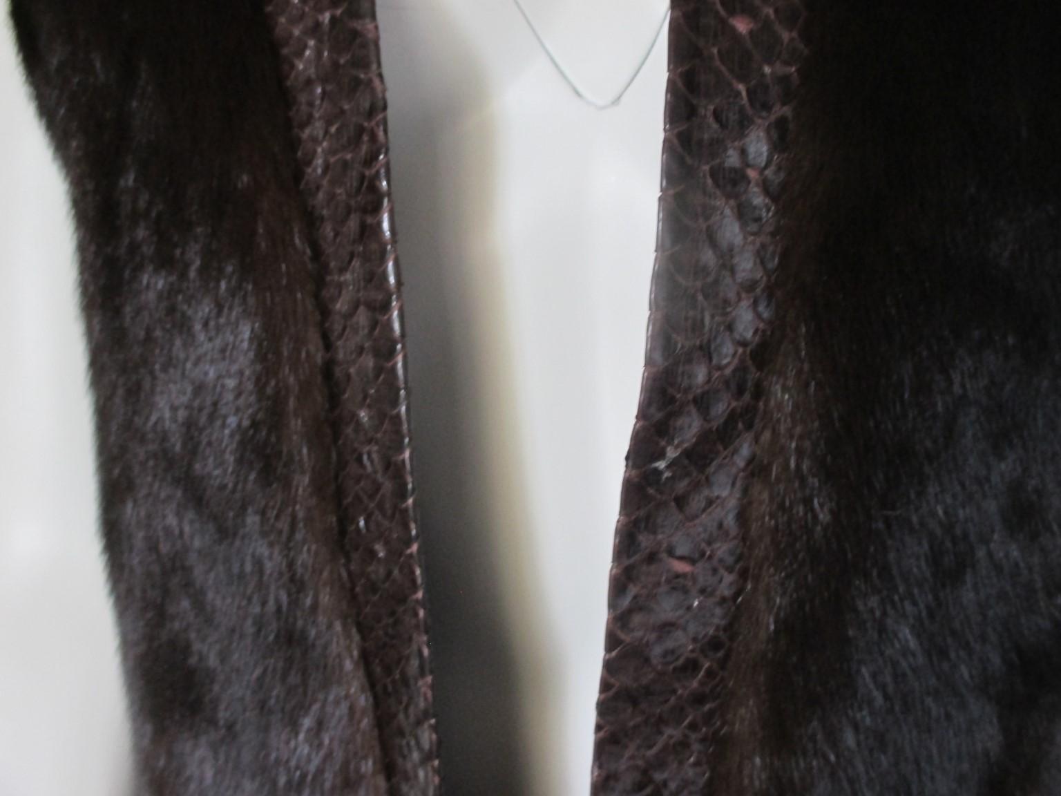brown fur vest