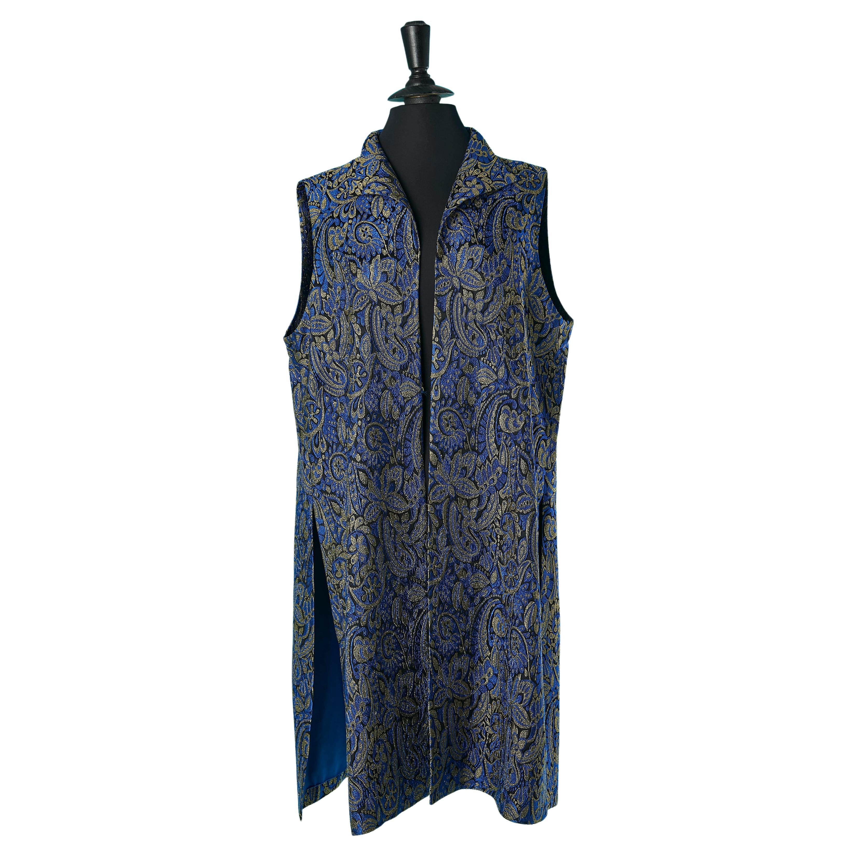 Sleeveless Paisley brocade vest Yves Saint Laurent Variation Circa 1980's  For Sale