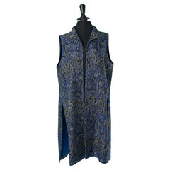 Sleeveless Paisley brocade vest Yves Saint Laurent Variation Circa 1980's 