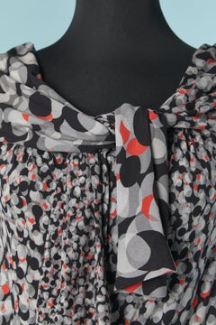 Sleeveless printed jersey top with bow tie Jean-Paul Gaultier Femme