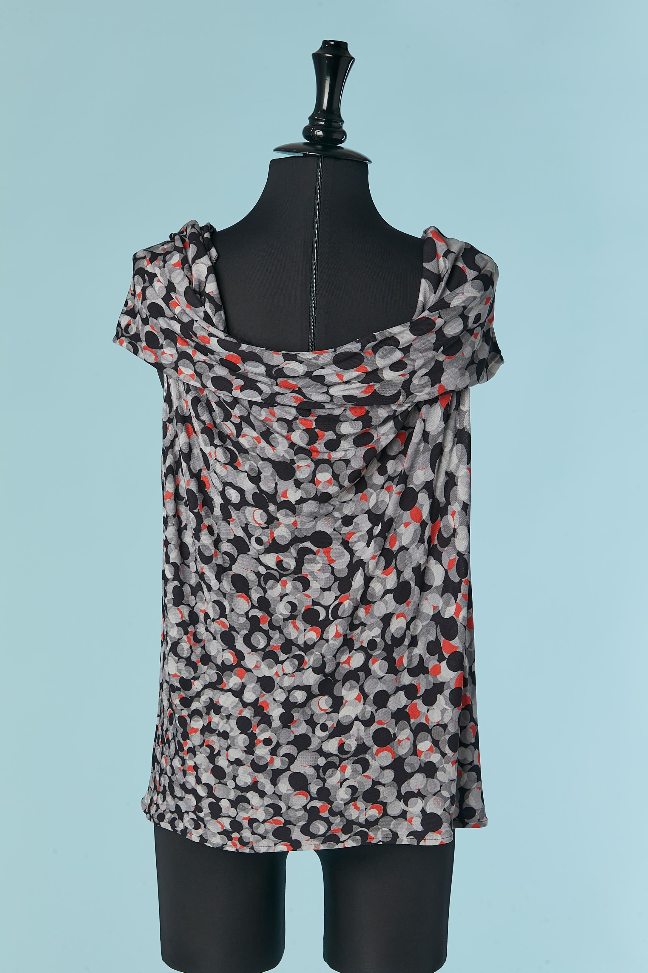 Ärmelloses bedrucktes Jersey-Top mit Schleife Jean-Paul Gaultier Femme Damen im Angebot
