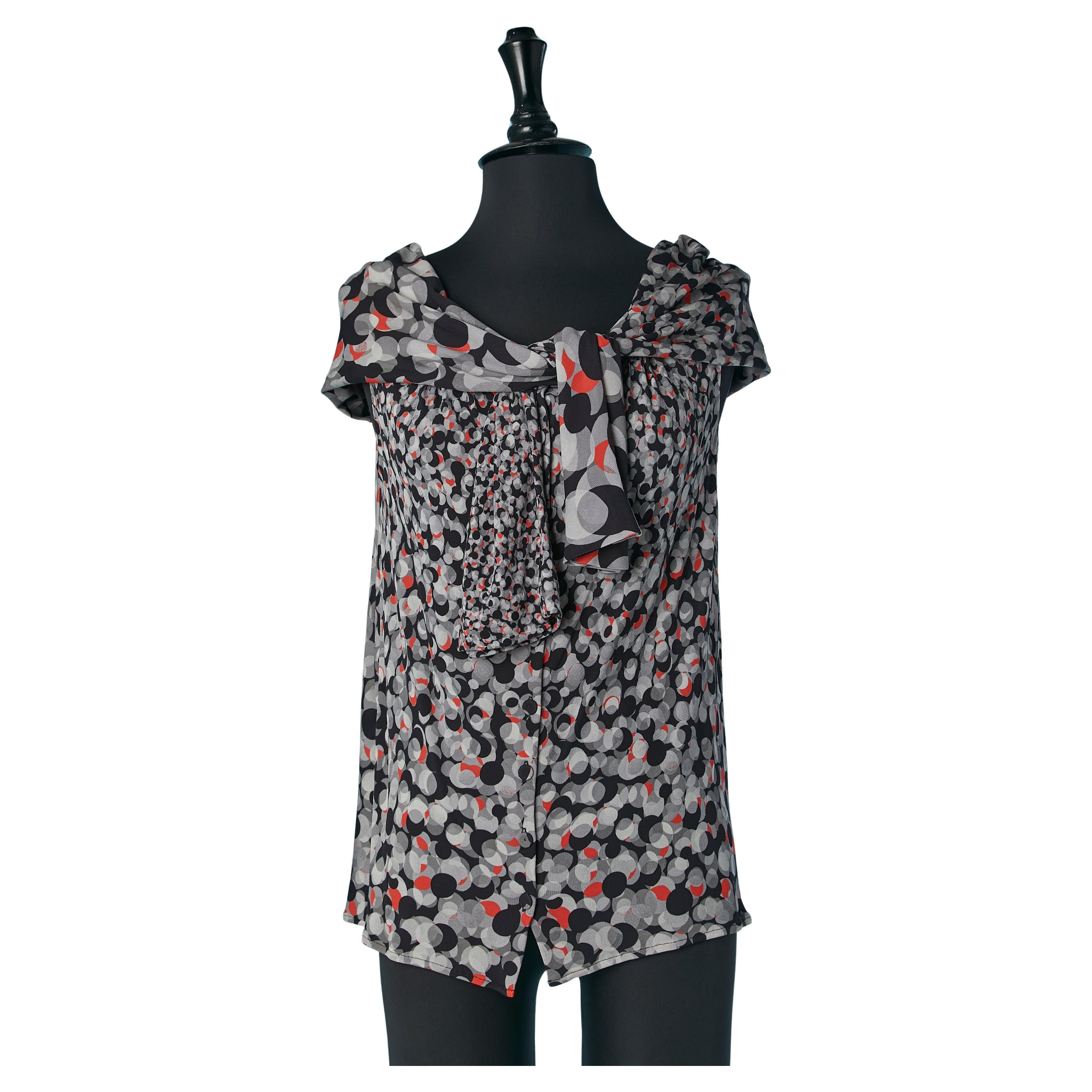 Top senza maniche in jersey stampato con papillon Jean Paul Gaultier Jeans