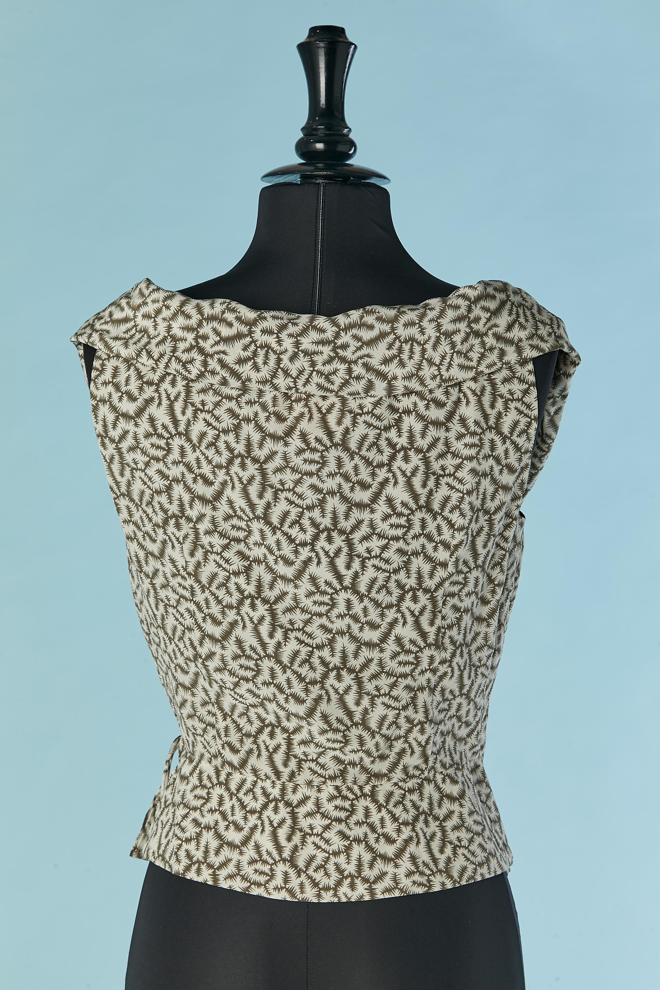 Women's Sleeveless printed wrap silk top Red Label by Vivienne Westwood For Sale