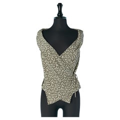 Sleeveless printed wrap silk top Red Label by Vivienne Westwood