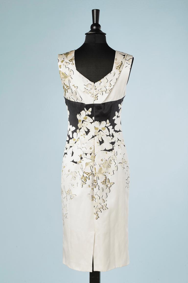 Sleeveless silk dress with butterfly print Versace  In Excellent Condition In Saint-Ouen-Sur-Seine, FR