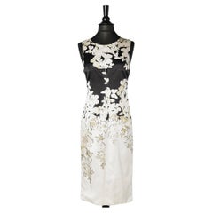 Sleeveless silk dress with butterfly print Versace 