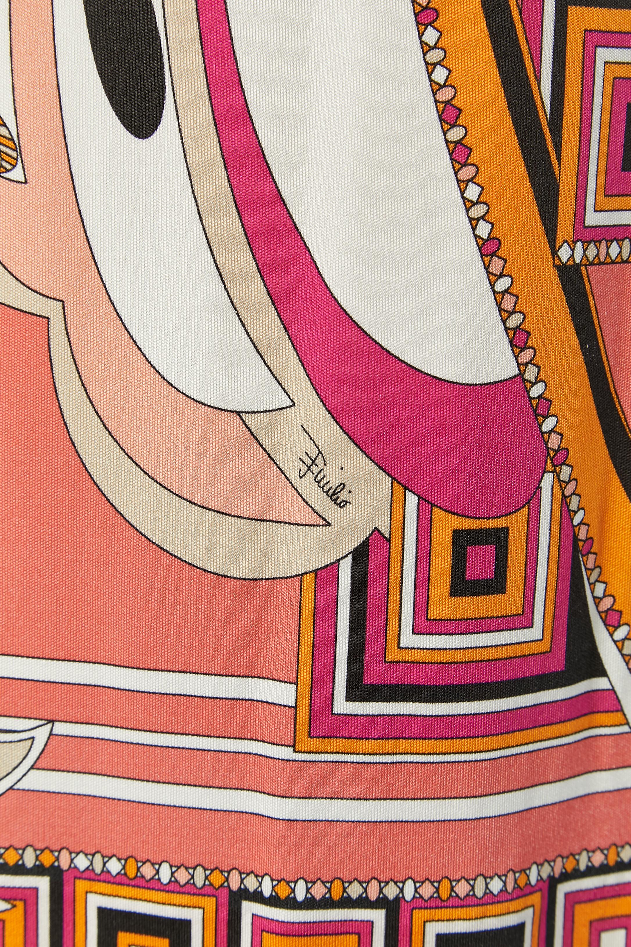 Vestido de cóctel estampado de punto de seda sin mangas EMILIO PUCCI Nuevo en Nuevo estado para la venta en Saint-Ouen-Sur-Seine, FR