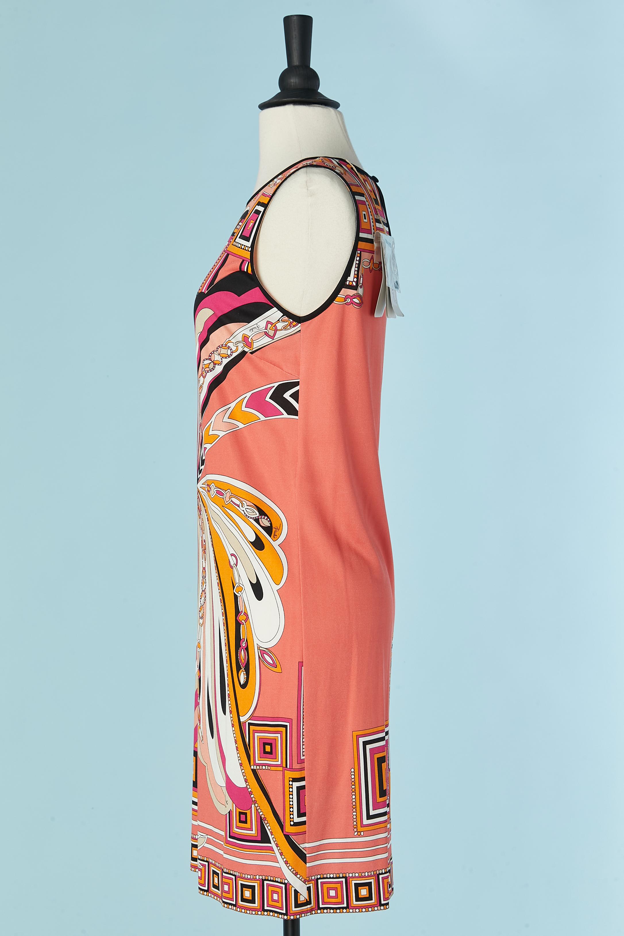 De las mujeres Vestido de cóctel estampado de punto de seda sin mangas EMILIO PUCCI Nuevo en venta