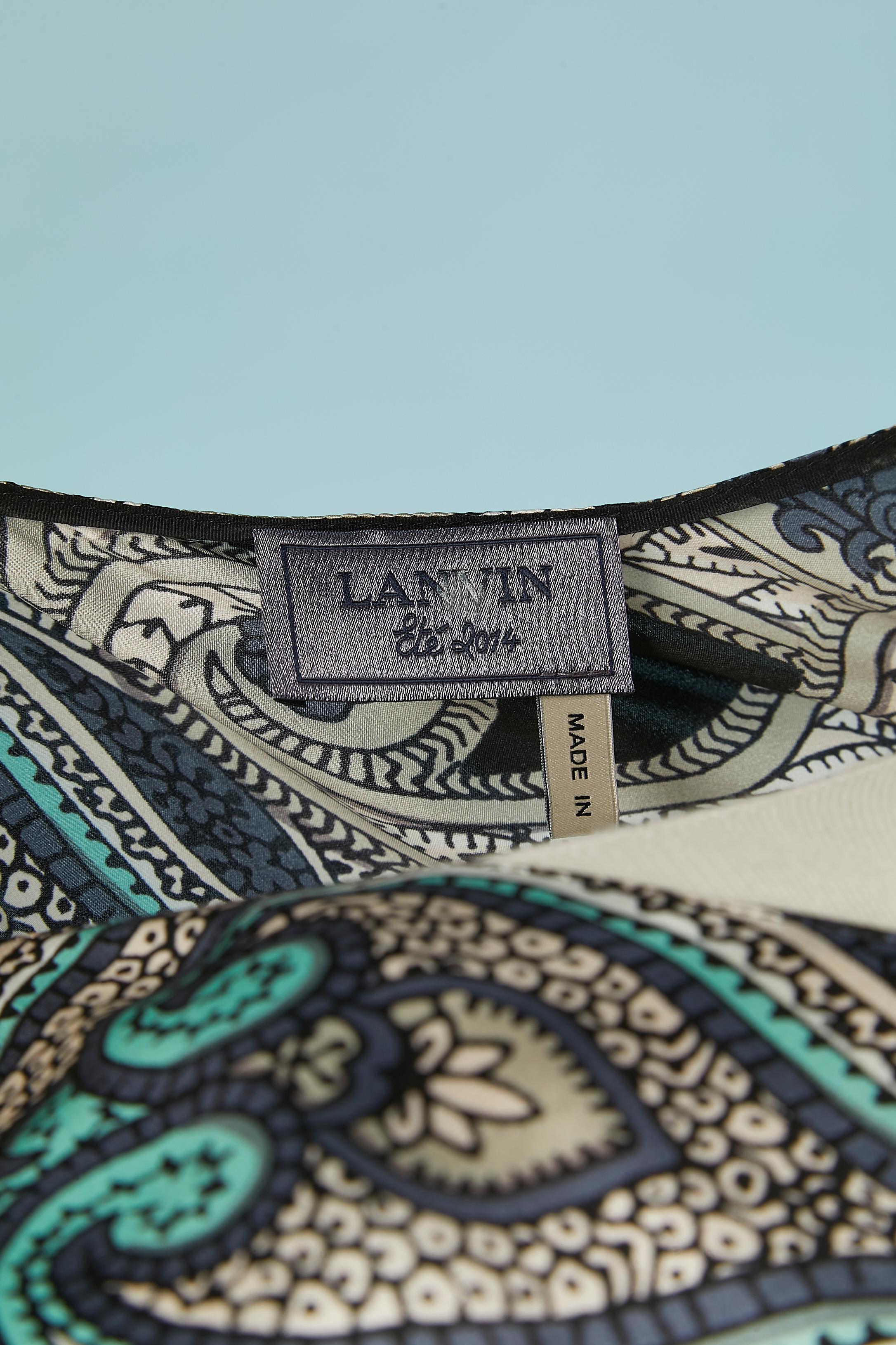 Sleeveless silk Paisley printed evening dress Lanvin by Alber Elbaz SS 2014 For Sale 2