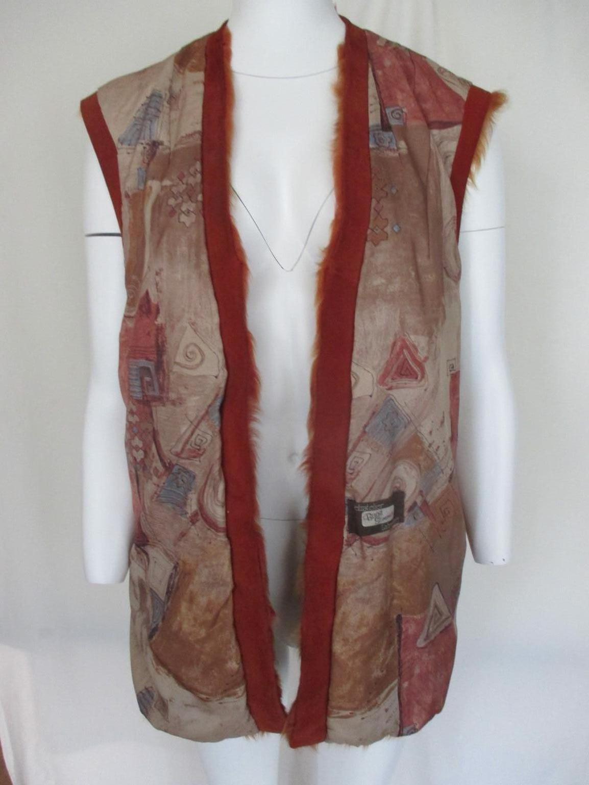 Sleeveless soft Lamb Fur Reversible Vest For Sale 1