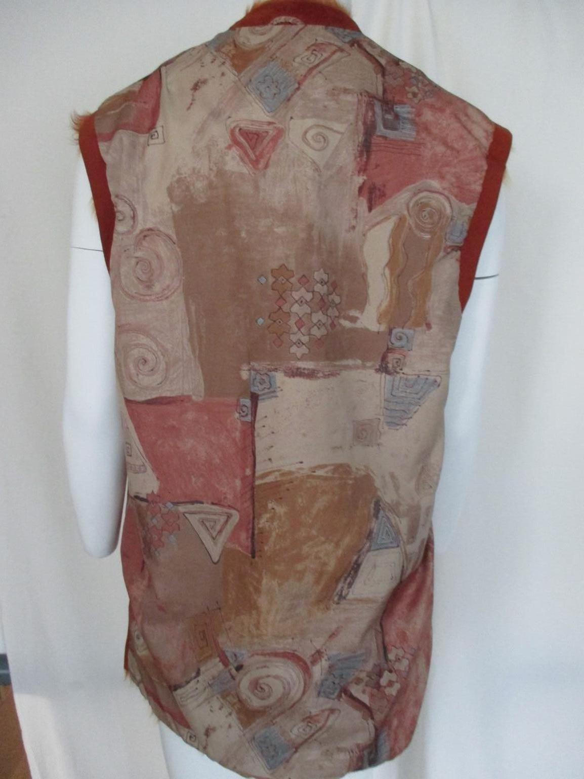 Sleeveless soft Lamb Fur Reversible Vest For Sale 2