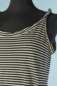 Sleeveless striped cotton dress draped on the hips Vivienne Westwood Red Label