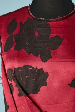 Sleeveless wool jacquard cocktail dress with roses pattern Lanvin by Alber Elbaz