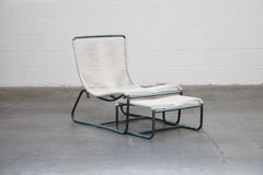 Sleigh Chair and Ottoman by Walter Lamb for Brown Jordan, c 1960