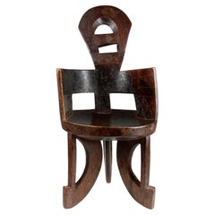Antique Slender 19th Century High-Backed Ethiopian Chair