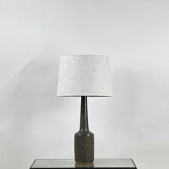 Slender Dark Green Grooved Ceramic Lamp by Per Lindemann-Schmidt for Palshus