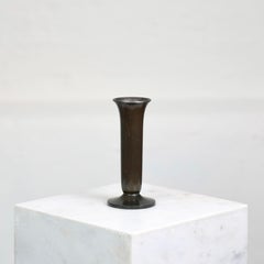 Slender Diskometal Vase by Just Andersen, 1920s, Denmark