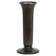 Slender Diskometal Vase by Just Andersen, 1920s, Denmark