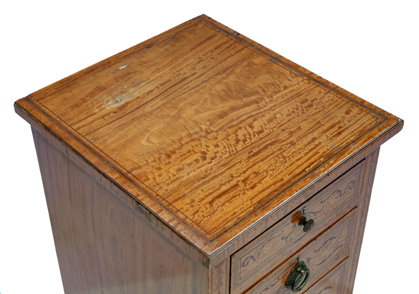 Schlanke edwardianische Kommoden; ein Paar im Angebot 1