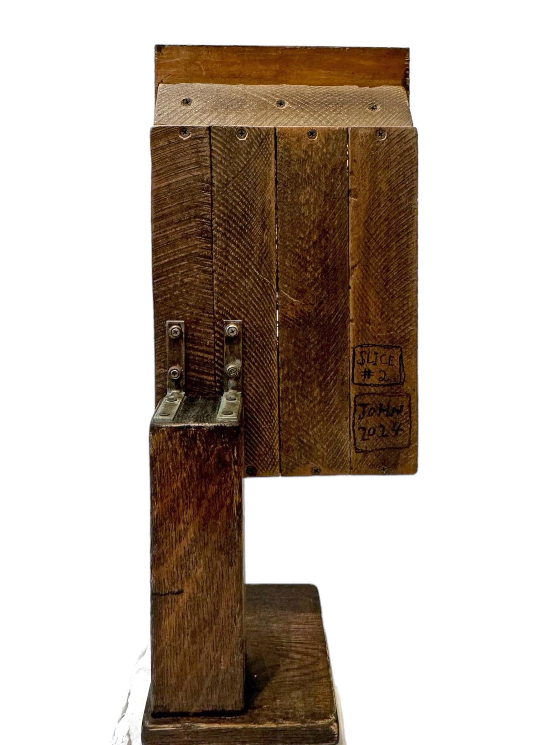 American Slice #2 , Objet d'Art - Shrine with Found Objects on a Marble Base For Sale