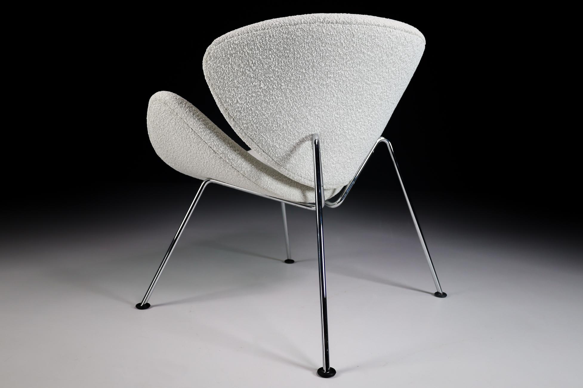 20th Century Slice Chair by Pierre Paulin for Artifort in Bouclé Fabric, The Netherlands For Sale