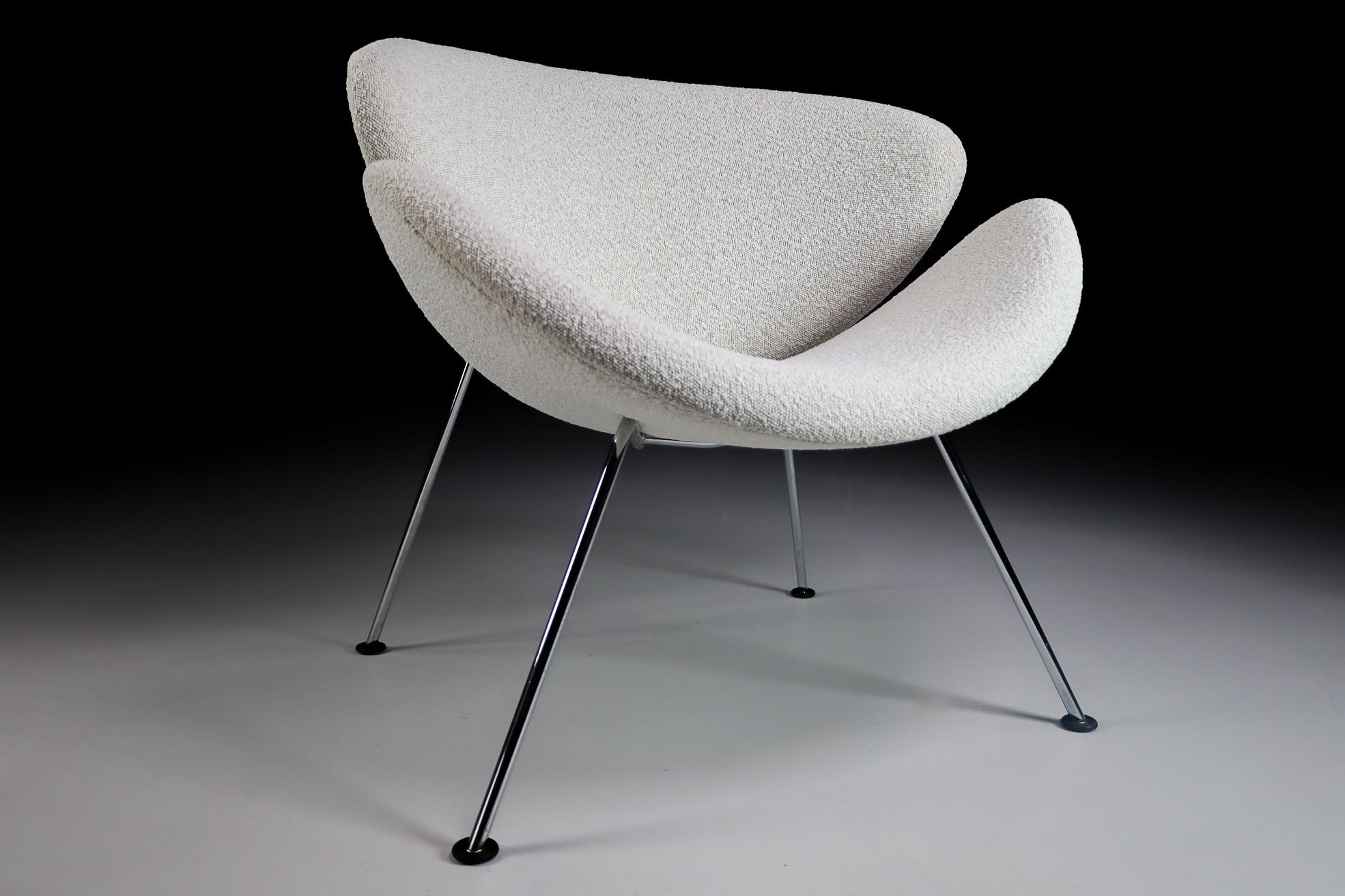 Slice Chair by Pierre Paulin for Artifort in Bouclé Fabric, The Netherlands For Sale 1