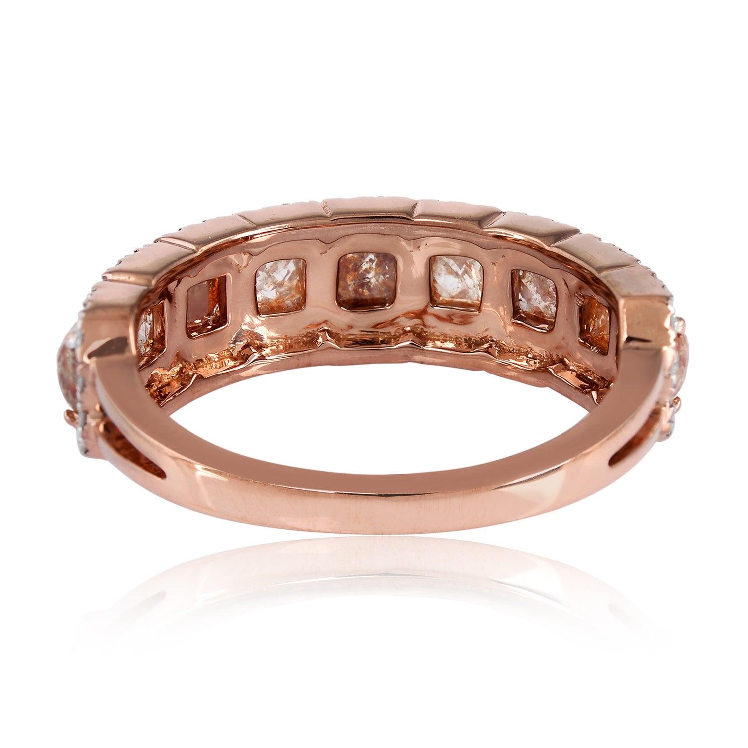 For Sale:  Slice Diamond 18 Karat Gold Engagement Ring 3