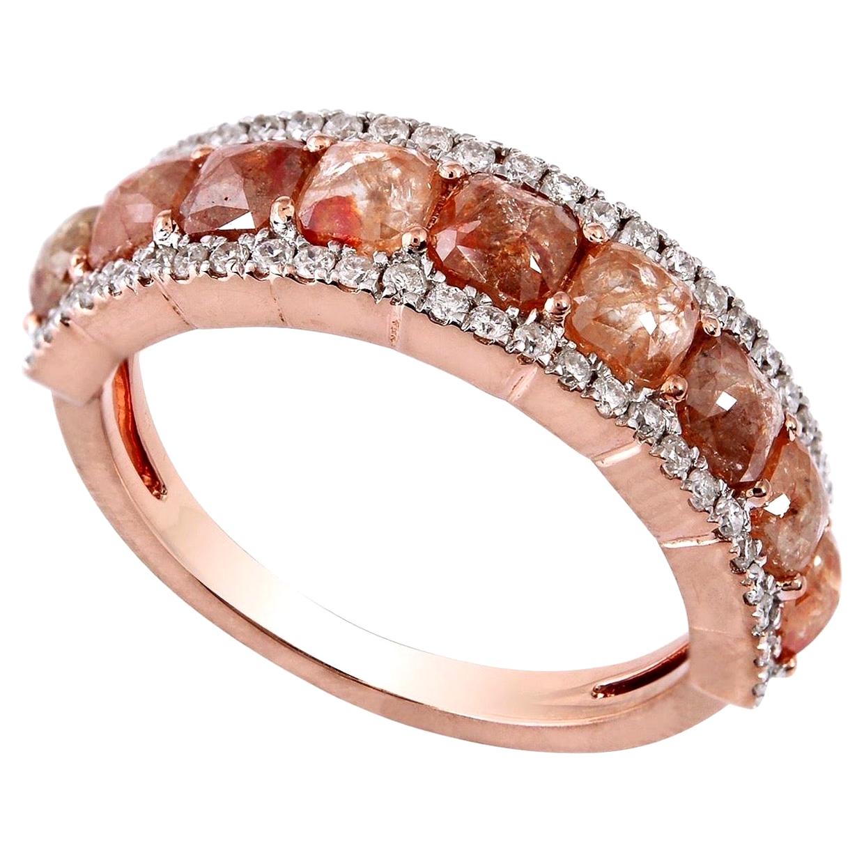 For Sale:  Slice Diamond 18 Karat Gold Engagement Ring