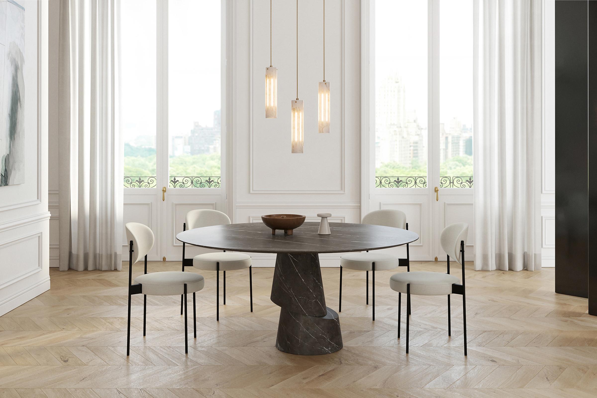 Other Slice Graphite Stone Dining Table by Etamorph For Sale