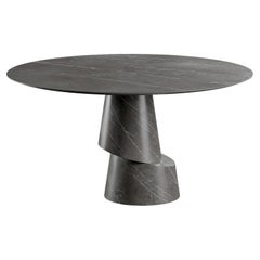 Table de salle à manger Slice en pierre graphite par Etamorph