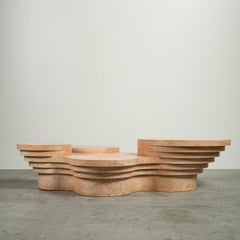 Multi Layered Sculptural Natural Wood Coffee Table by Pietro Franceschini