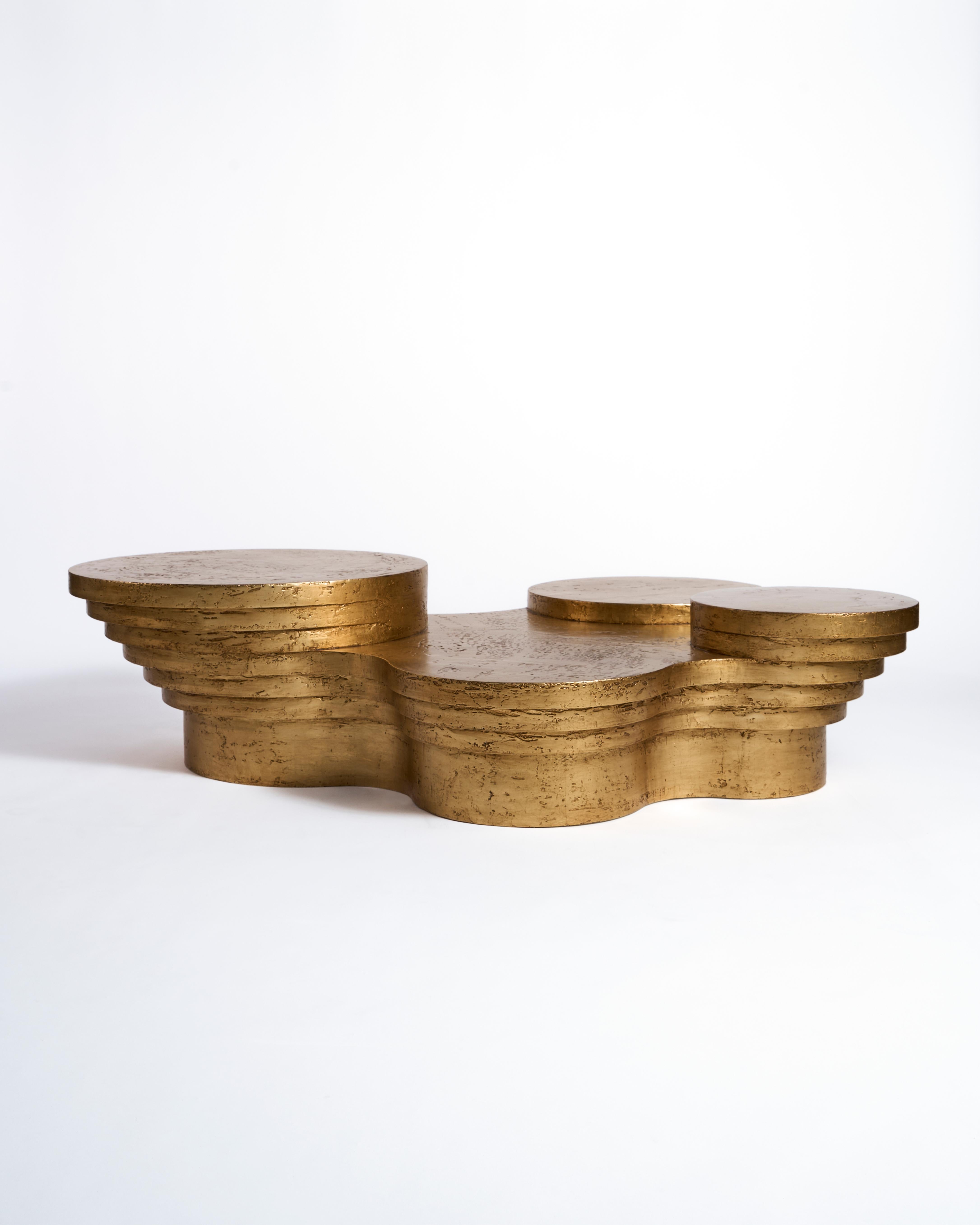 Slice me up sculptural coffee table by Pietro Franceschini.
Manufacturer: We Do.
Dimensions: W 160 x L 120 x H 36 cm.
Materials: Plaster, Golden Leaf.


Pietro Franceschini is an architect and designer based in New York and Florence. He was educated