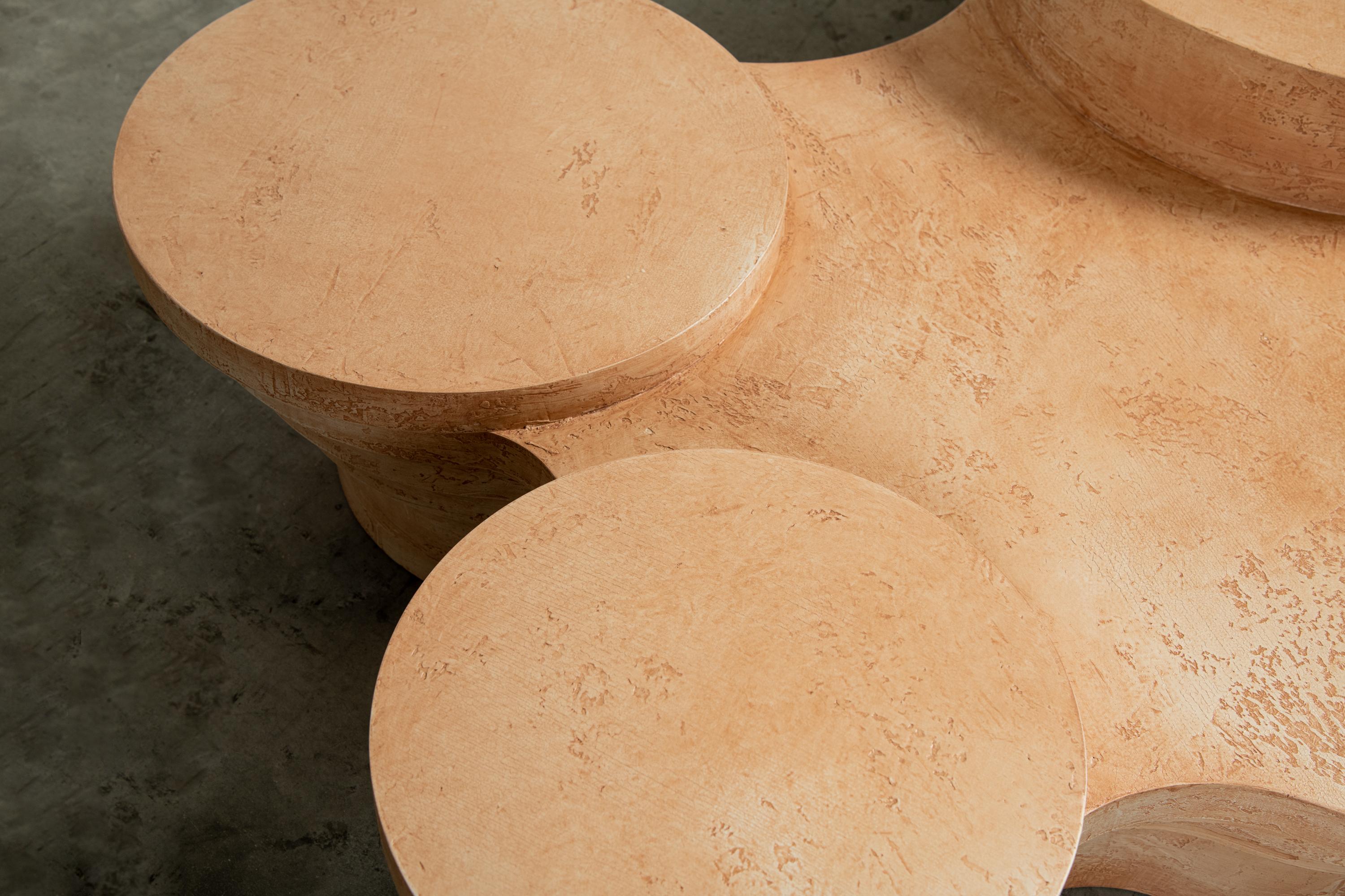 Plaster Slice Me Up Sculptural Coffee Table by Pietro Franceschini