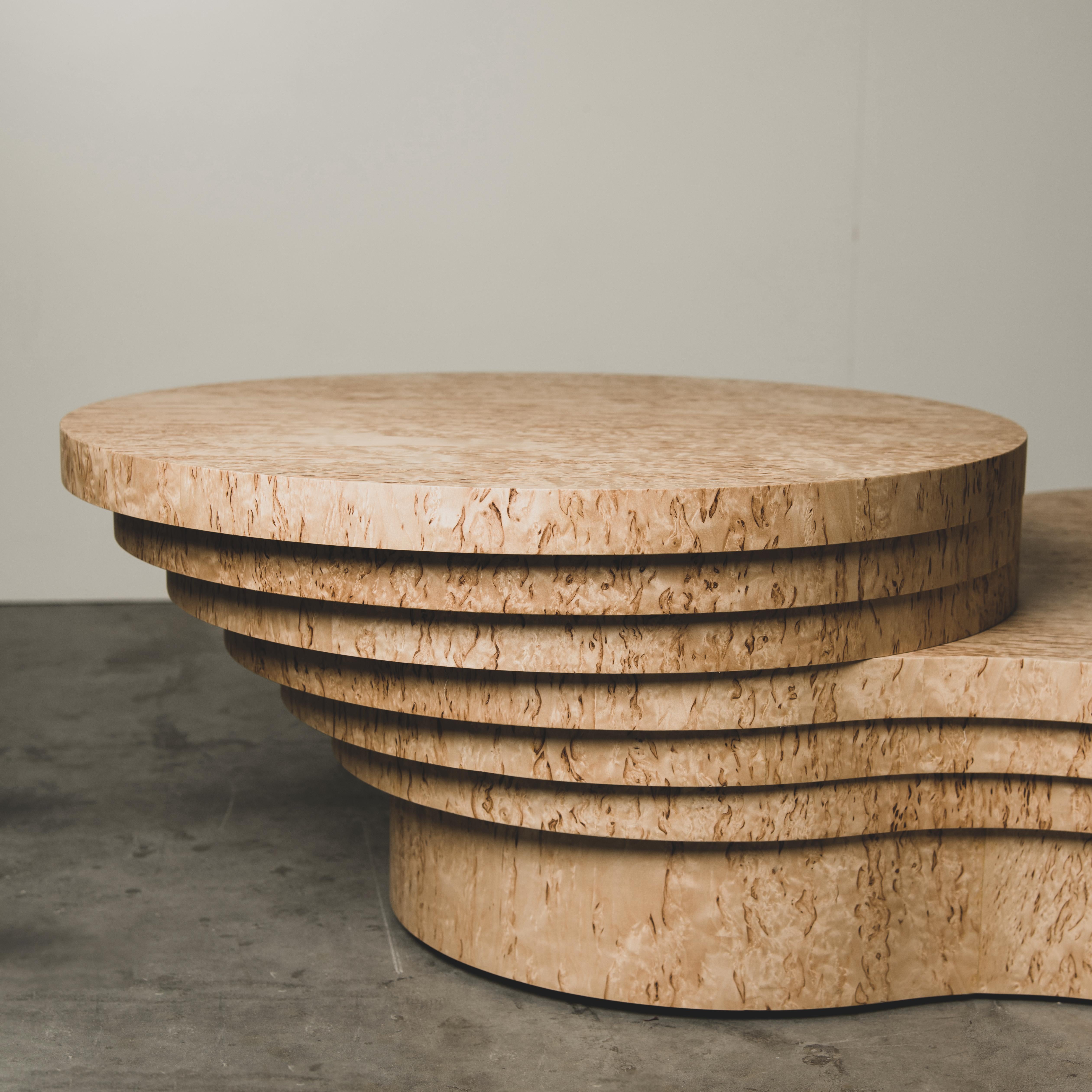 Gold Leaf Slice Me Up Sculptural Coffee Table by Pietro Franceschini For Sale