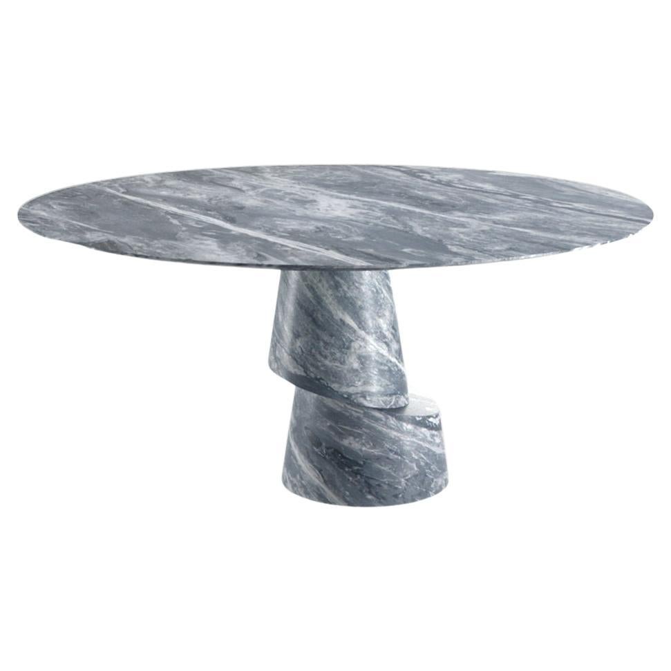 Slice Nuvolato Stone Dining Table by Etamorph