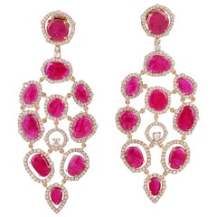 Slice Ruby 18 Karat Gold Earring