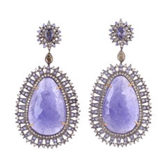 Slice Tanzanite Earring with Diamonds