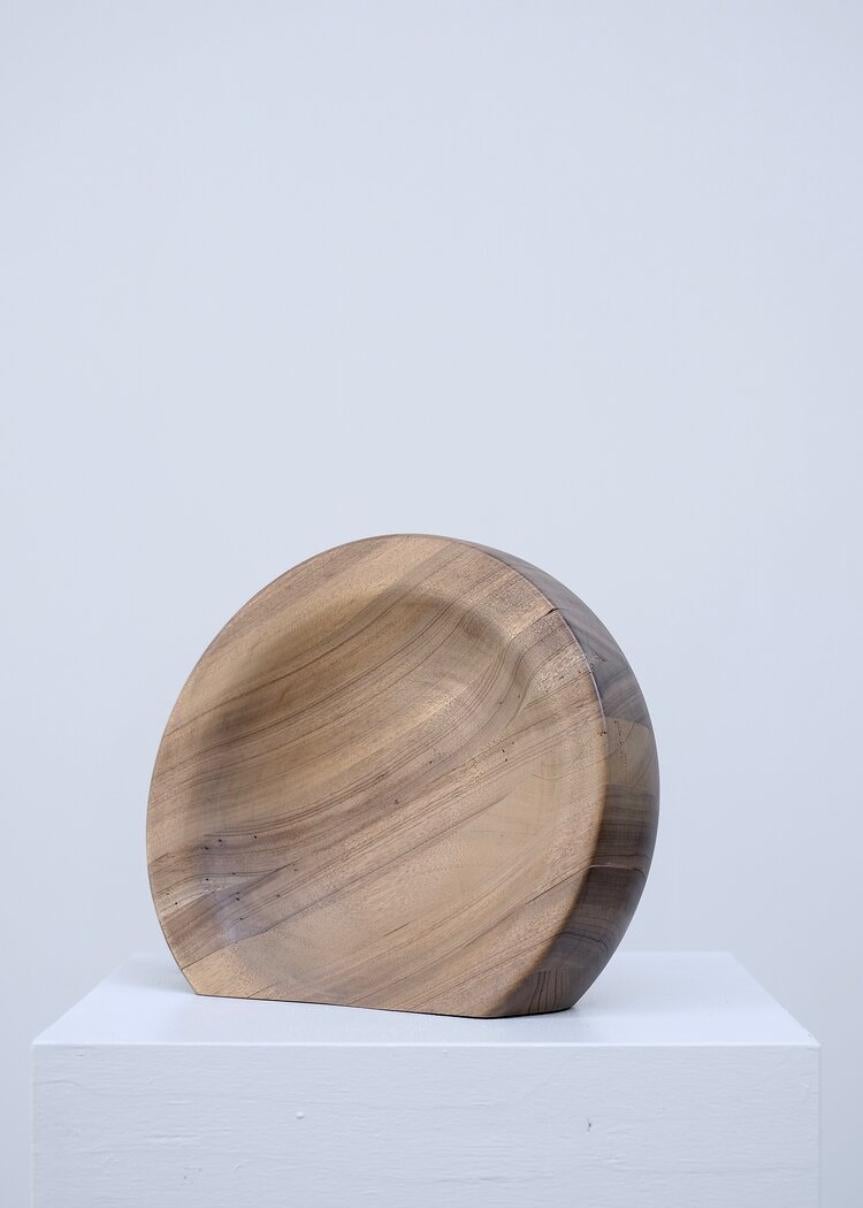 Modern Sliced Bowl, African Walnut, Signed by Arno Declercq