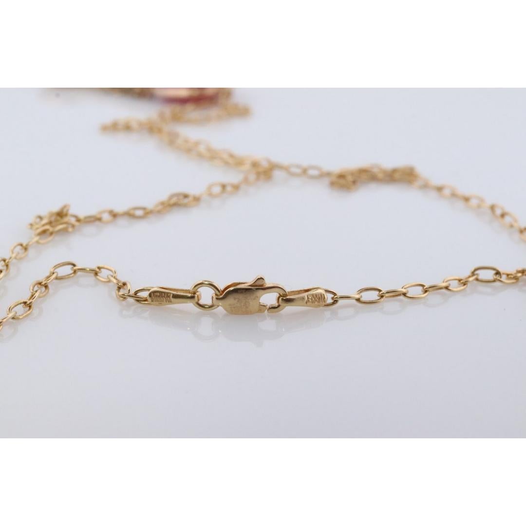 Collier lariat en or jaune 14 carats avec saphirs multicolores en vente 4