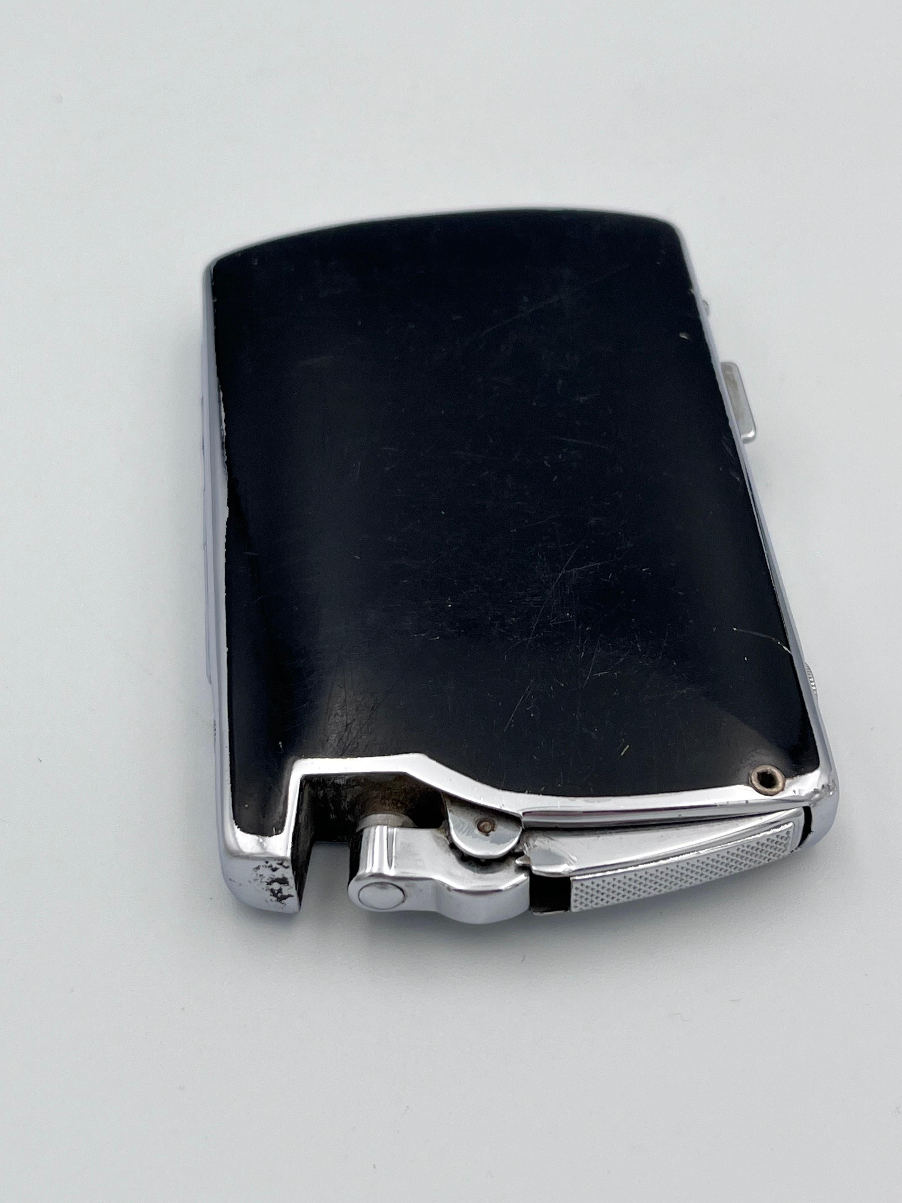 Slick 1930's Art Deco Ronson LYTA-Case Tuxedo Combo Zigarettenetui & Feuerzeug (amerikanisch) im Angebot