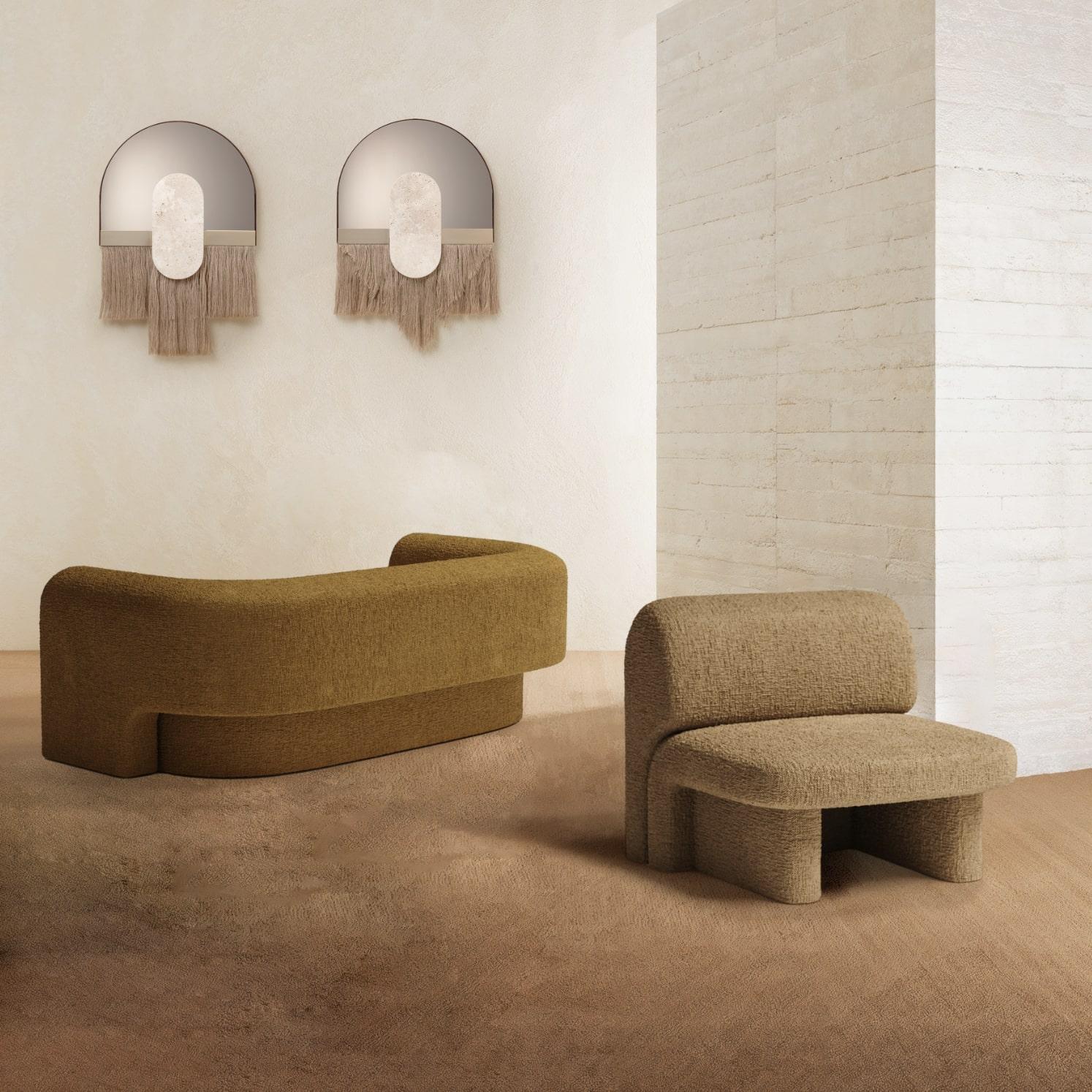 Poltrona Slide Marrone Beige in vendita 5