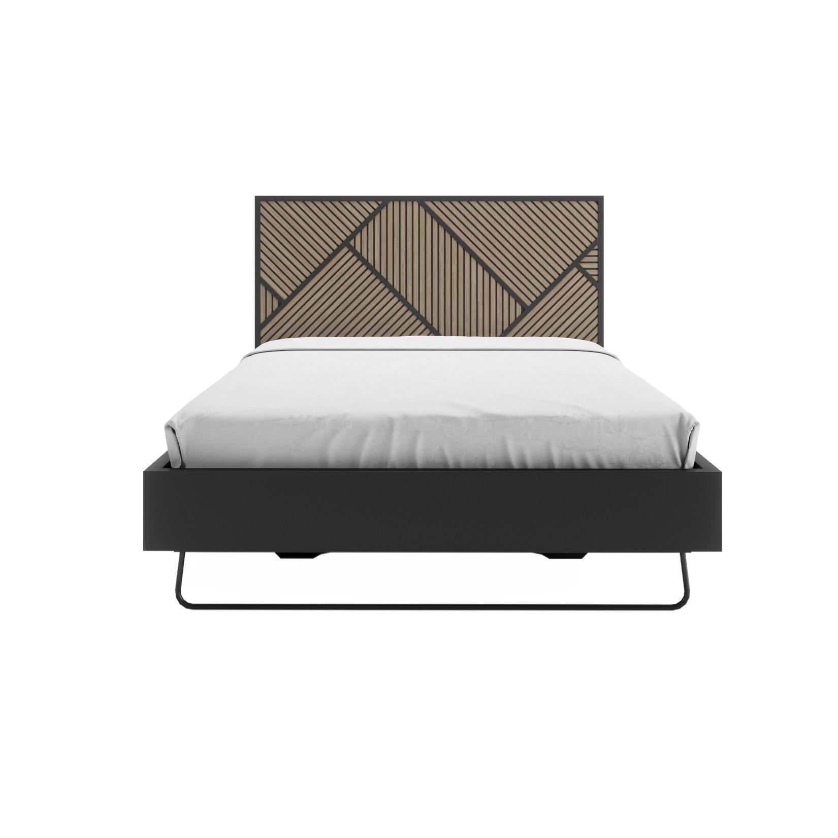 Scandinavian Modern Slide Bed Metal Foot For Sale