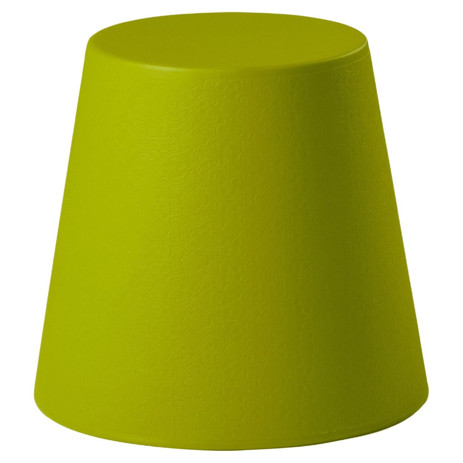 Slide Design Ali Baba Stool in Lime Green by Giò Colonna Romano For Sale