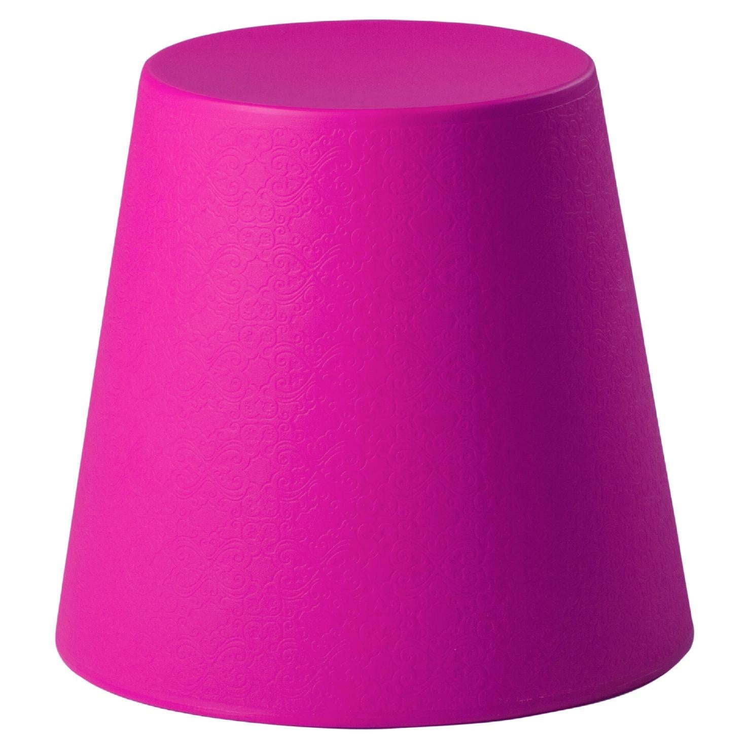 Slide Design Ali Baba Stool in Sweet Fuchsia by Giò Colonna Romano For Sale