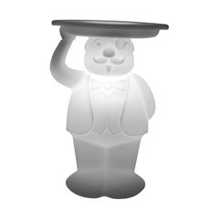 Tavolo da servizio Slide Design Ambrogio in LED Light White di Favaretto & Partners