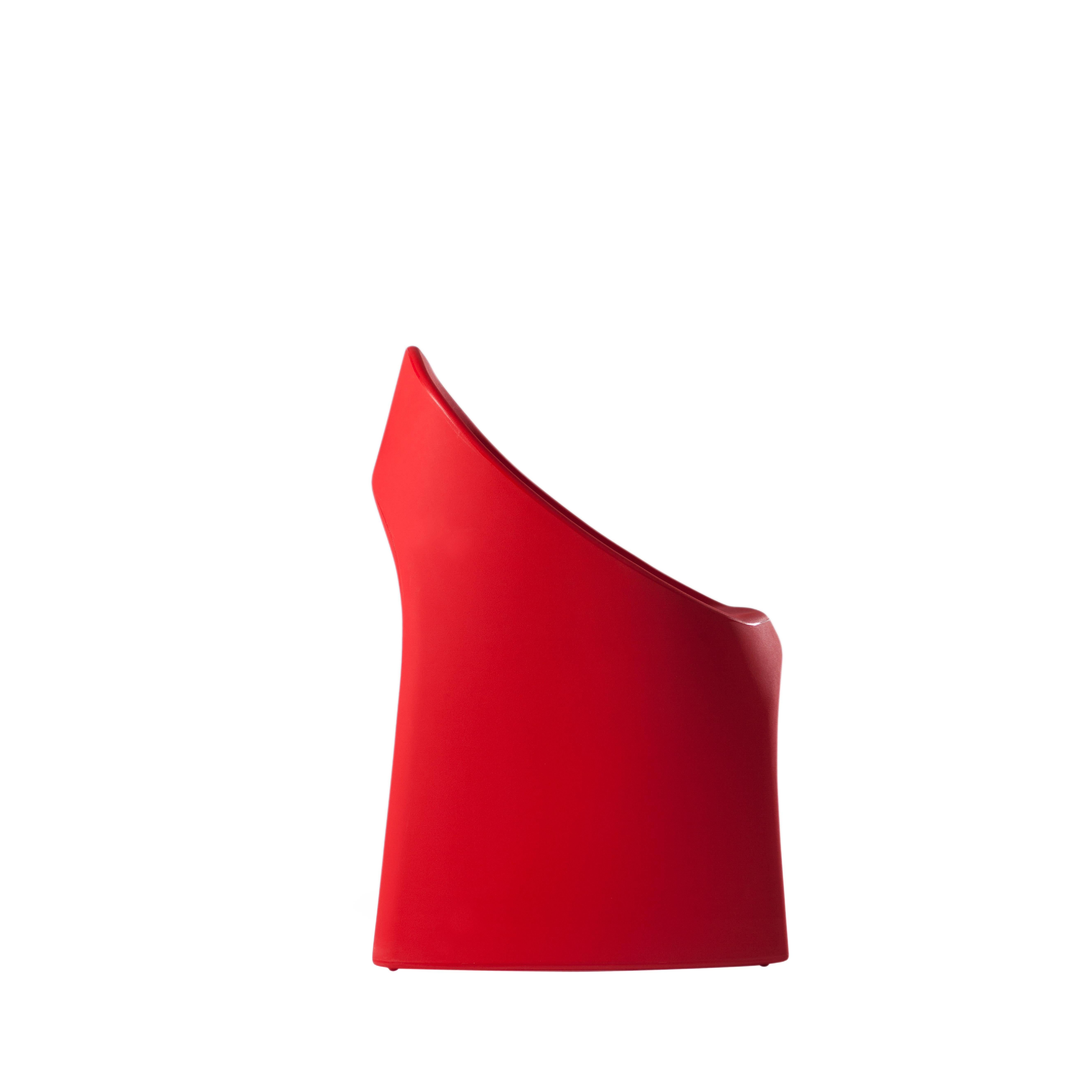 Italian Slide Design Amélie Chair in Flame Red by Italo Pertichini For Sale
